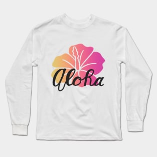 Aloha Ombe Hibiscus Long Sleeve T-Shirt